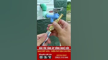 Đầu vòi xịt tăng áp bằng đồng, rửa xe hơi, sân, tưới cây, làm vườn, điều chỉnh được áp lực nước (8)