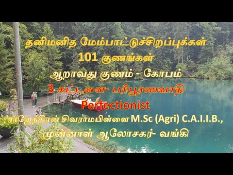 9   பரிபூரணவாதி - Perfectionist- 3வது கட்டளை - தனிமனித மேம்பாட்டுச் சிறப்புக்கள் Personal Excellence