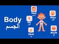 أعضاء الجسم باللغة الانجليزية    
