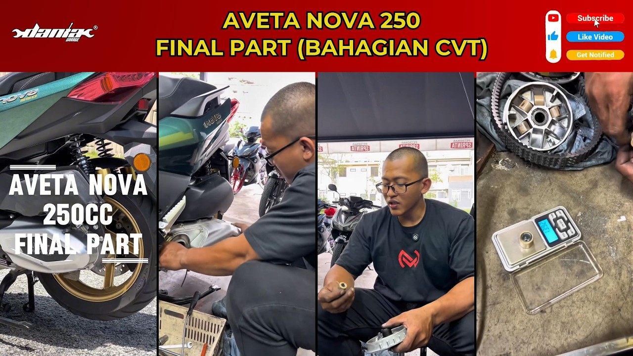 Part Last Aveta Nova 250cc Bahagian CVT.Next Nak Review Apa Cer Bagi Moto Kapcai Pulak #avetanova250