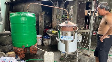 Nồi Hơi Nấu Rượu lõi đồng 20kg gạo đun bằng Điện 3 pha lắp đặt tại Nho Quan Ninh Bình