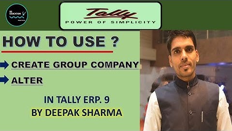 How to use Create Group Company & Alter in Tally ERP.9