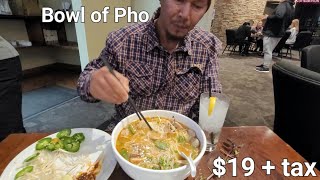 The price of Pho and Khao Piak in America @ this restaurant