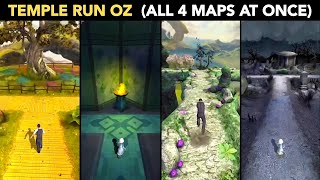 Temple Run Oz All 4 Maps At Once | Winkie Country Vs Emerald City Vs  Whimsie Woods Vs Dark Forest - Youtube