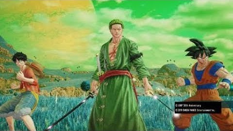 Jump Force Gameplay - Roronoa Zoro vs. Sasuke + Naruto