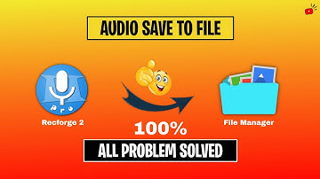Recforge2 Audio Not Save Problem Solve | 👍(GUARANTEED) | How to SAVE Recforge2 Recoading in File |