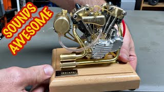 MINIATURE HARLEY-DAVIDSON V-TWIN KNUCKHEAD ENGINE THAT RUNS - SOUNDS LIKE THE REAL THING!