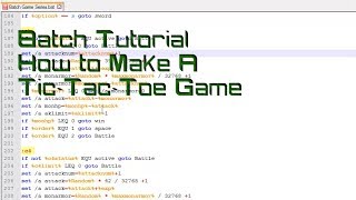 Famous Batch Tutorial: How to make a game of Tic Tac Toe Net Worth
