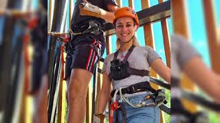 Šušy in Jan na Ziplineu na Celjski koči