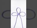 【願い事が叶うという カワイイ 飾り結び】叶結び(3つ輪)の結び方!Chinese Flower Knot (3 Petal Version)