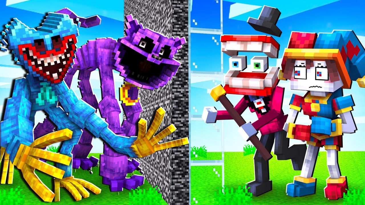 I Cheated In A Poppy Playtime vs Amazing Digital Circus Mob Battle