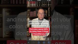 Famous Do this and reduce your risk of colon cancer by up to 88% . See summary lecture And free e-book at P Wealth