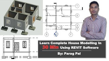 House plan section elevation and 3D model In 30 Min using Revit