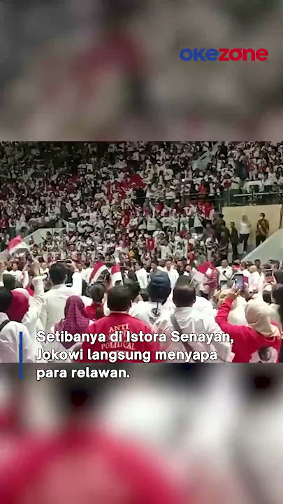 Tiba di GBK, #jokowi  Disambut Puluhan Ribu #relawan  di Puncak Musra #shorts