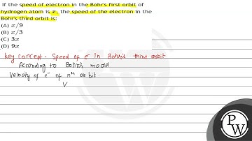 If the speed of electron in the Bohr