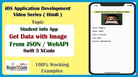 How to Get Data with Image From URL in JSON Web API with Swift 5 XCode | Hindi | Parse JSON in iOS