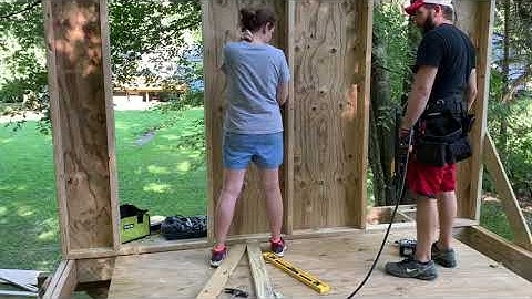 DIY Family Treehouse Ep 4: Framing the Walls of the House
