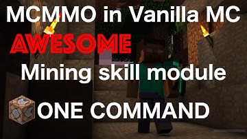 MCMMO Mining skill in Vanilla - One command creation (1.9/1.10)