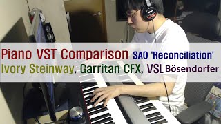 Comparison of Synthogy Ivory II Steinway D, Garritan CFX Grand and VSL Vienna Imperial
