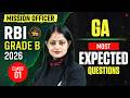 RBI Grade B 2026 | General Awareness Most Expected Questions Class #1 | By Pinky Yadav
