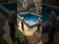 Abandoned Backyard to Luxury Garden Pool | Epoxy Transformation #beforeafter #interiordesign