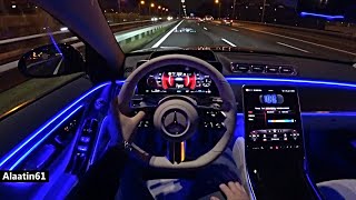 The New Mercedes S Class 2023 Night Test Drive