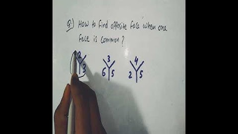 Dice | Trick | How to find opposite Face of Dice | Reasoning #shorts