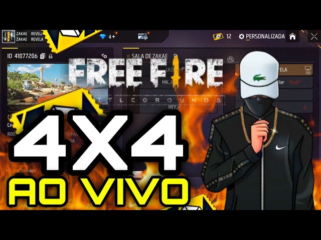 🔥 X1 DOS CRIAS PREMIADO AO VIVO - SALAS PERSONALIZADAS COM INSCRITOS, 4X4  🔥 FREE FIRE AO VIVO 🔥 