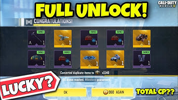 FULL UNLOCK! Dangerious Ride Legendary Crate Opening | COD Mobile