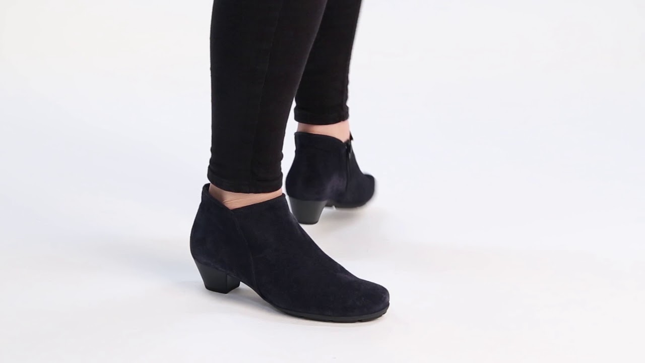 gabor black suede ankle boots