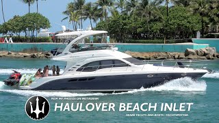 Haulover Beach Inlet - Astondoa, Sea Ray, Sunseeker, Beneteau Plus Other Yachts. Yachtspotter 4K