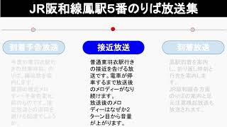 JR阪和線鳳駅５番のりば放送集