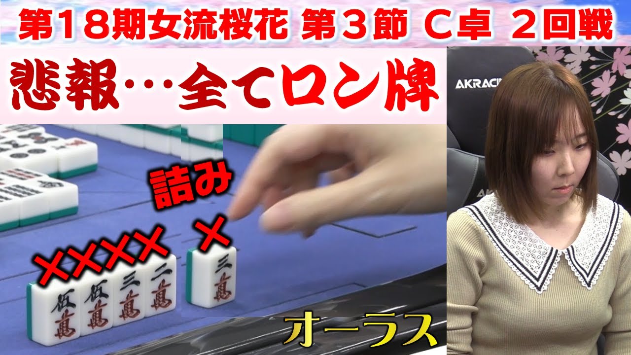 Mahjong] 18th Women's Ohka A League, Section 3, Table C, 2nd Round