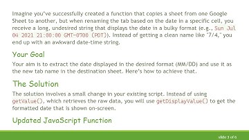 How to Copy a Google Sheet Tab and Rename It with Formatted Dates