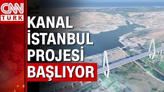 Kanal İstanbul için tarihi gün! Sazlıdere Köprüsü'nün temeli için ilk kazma vuruluyor