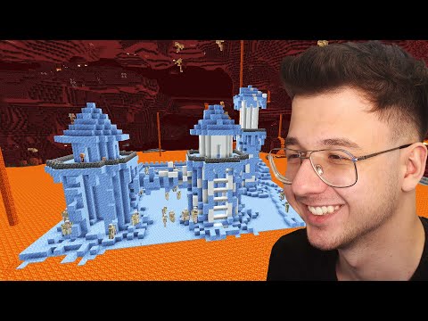 minecraft'ta NETHER'a BUZDAN kale yaptım! - Bölüm 22