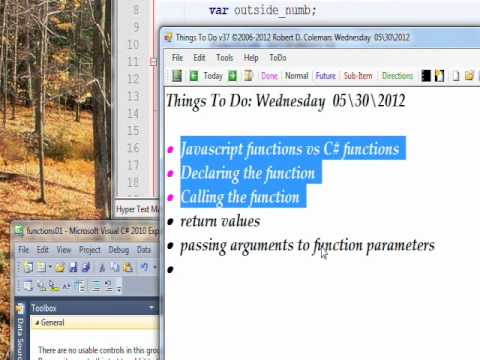 C# Edge 13 -  C# functions vs Javascript functions part 1