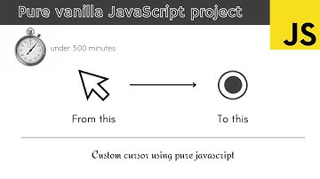 Custom cursor using pure JavaScript || Pure JavaScript project