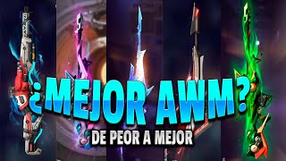 ¿Cual es el Mejor AWM de Free Fire?|De Peor a Mejor