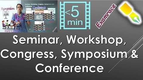 Seminar, Workshop, Congress, Symposium & Conference - Teaching Aptitude