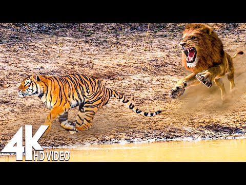 ANIMALS OF THE WORLD 8K ASIAN TIGER | SCENIC WILDLIFE FILM WITH STRESS RELIFE 8K ULTRA HD