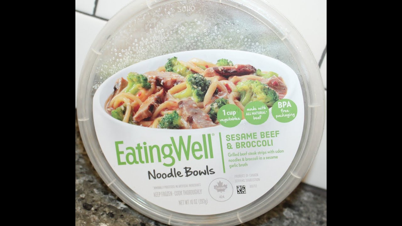 EatingWell Noodle Bowls Sesame Beef & Broccoli Review YouTube