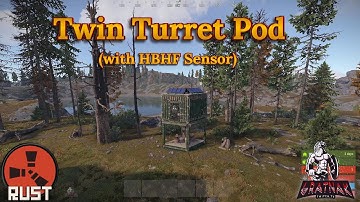 Rust: Twin Turret Pod, with HBHF controlling Garage Doors