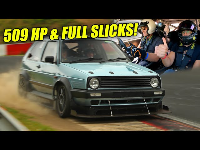 INSANE 509 HP VW Golf 2! Full Slicks, Aero and BIG SEND