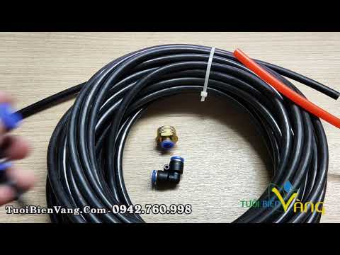 Hướng dẫn sử dụng ống phun sương PU 8mm để kết nối béc tưới với nhau