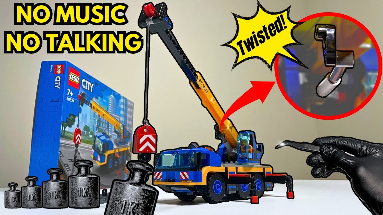 IT ALMOST SNAPPED: How Much Weight Can This LEGO Crane Lift? (ASMR Unboxing + Assembling)