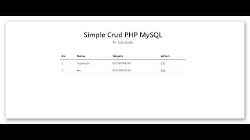 Simple Crud PHP MySQL & Bootstrap - View List Data From Database