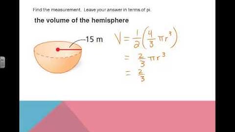 Surface Area and Volume of Spheres