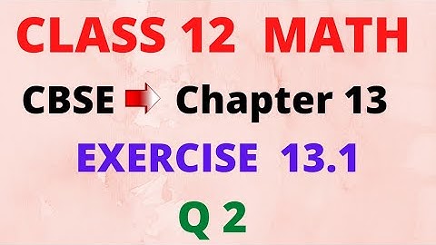 Class 12 Ex 13.1 Q2 math | chapter 13 class 12 math  | probability  | Ex 13.1 Q2 class 12 |