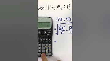 Using SHARP EL 509WS to find SD for Ungrouped Data
